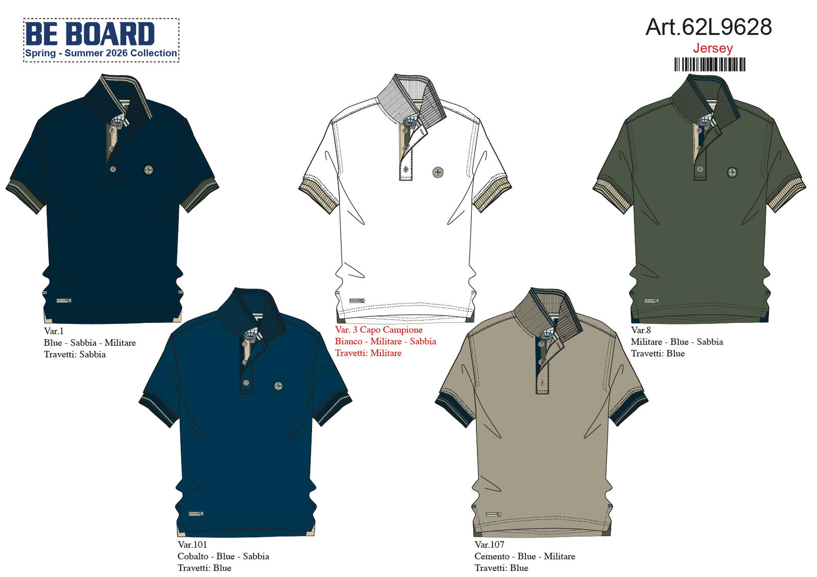 ΑΝΔΡΙΚΟ ΠΟΛΟ ΜΠΛΟΥΖΑΚΙ S/M 62L9628 Tellini S.R.L. Χονδρική ενδυμασία